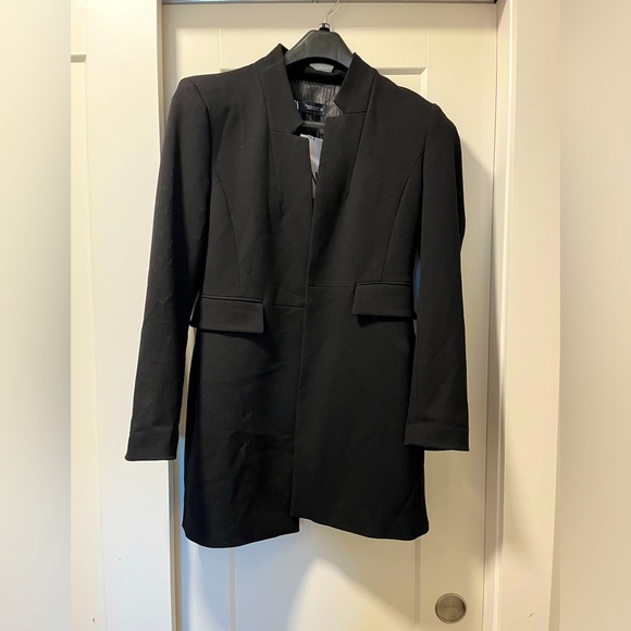 NWT Zara Inverted Lapel Frock Coat M - Picture 6 of 6